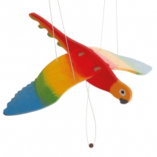Mobile in legno - Pappagallo che muove le ali