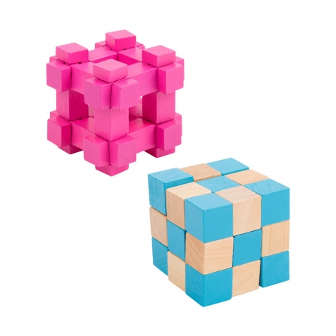 Rompicapo 2 pezzi (gioco di abilità) -  Rosa e Azzurro