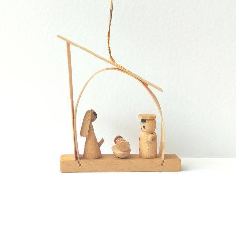 Piccolo presepe in legno - da appendere 