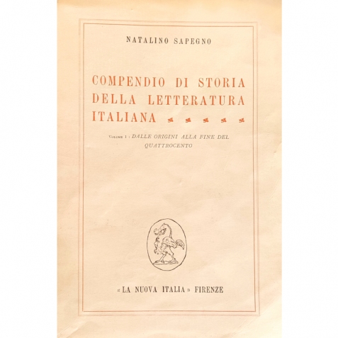 Compendio di storia della letteratura italiana - Libro antico 