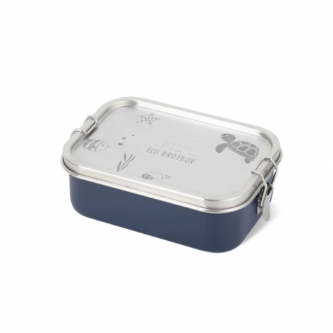 Contenitore portapranzo in acciaio inossidabile EcoBrotbox -Blu Oceano