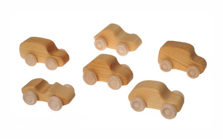 Macchinine di legno 6 pezzi Grimm s IlSoleaPicchio