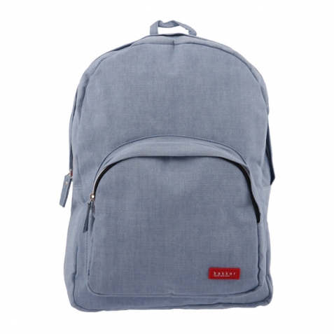 Zaino in tessuto con cerniera (35x9x26cm) - Jeans