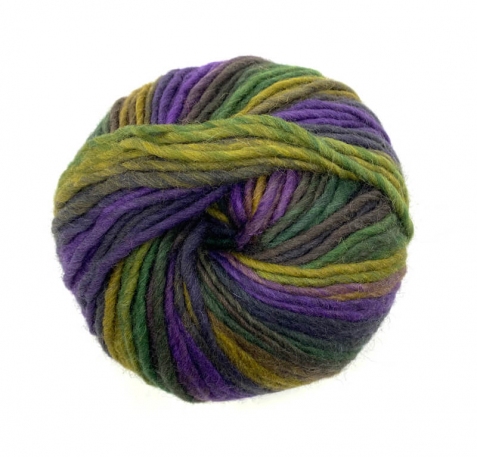 Gomitolone sfumato 100% lana - Verdone e viola