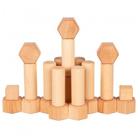 Costruzioni in legno arrotondate - 75 pezzi