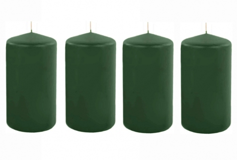 Candele verde scuro (100x50) - 4 candele