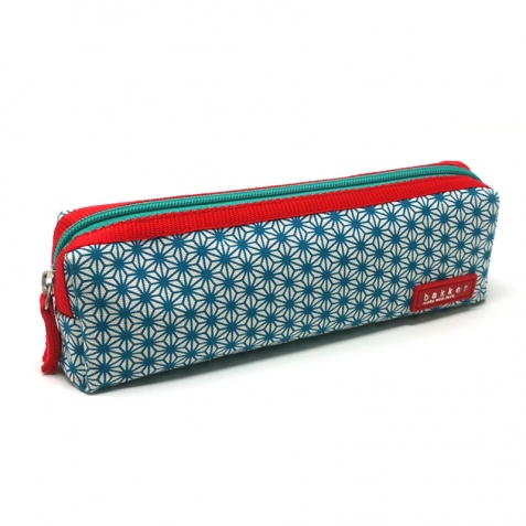 Astuccio in tela per penne e matite - Turquoise Edge