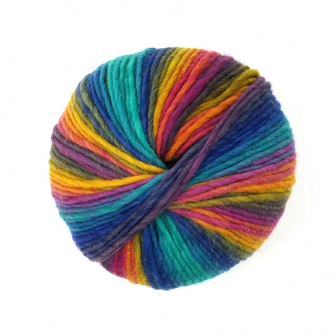 Gomitolone sfumato 100% lana - arcobaleno