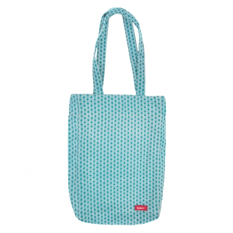 Borsa piccola di tela con manici - Turquoise