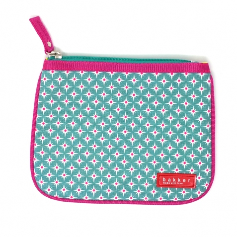 Bustina piatta in tela con cerniera - Piccola pochette - Stars