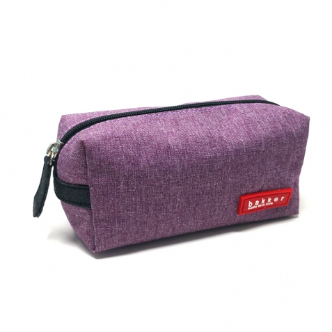 Astuccio compatto viola e nero con glitter