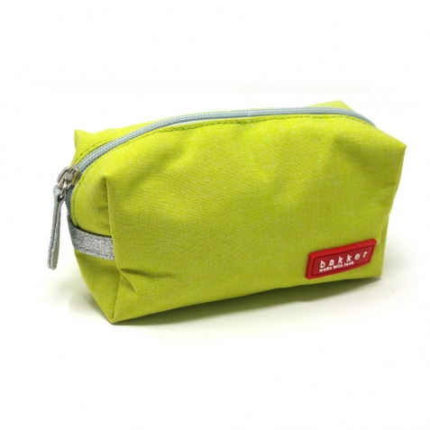 Astuccio compatto lime, grigio e argento con glitter