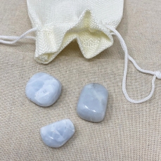 Sacchetto di minerali 3 pezzi - Calcite azzurra