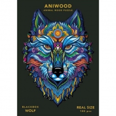 Puzzle con pezzi unici a forma di animali 100 pz (Il lupo)