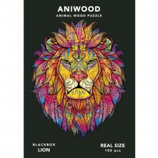 Puzzle con pezzi unici a forma di animali 100 pz (Il Leone)