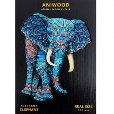 Puzzle con pezzi unici a forma di animali 100 pz (L'Elefante)