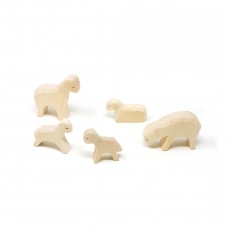 Gregge di Pecore e agnellini (5 pezzi)