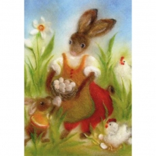 Cartoline: Mamma e coniglietto pasquale