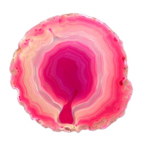 Minerale - Fetta di agata rosa