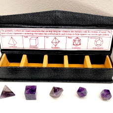 Solidi platonici con scatola - Ametista