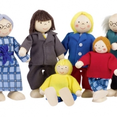 Famigliola di città per la casa delle bambole - 6 personaggi