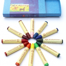 Pastelli a cera - Scatola di cartone 12 colori a matita