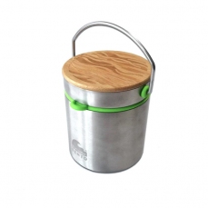 Thermos porta pranzo in acciaio inox e bambu (355ml)