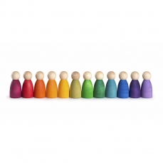 Personaggi in legno per costellazioni individuali - 12 omini colorati