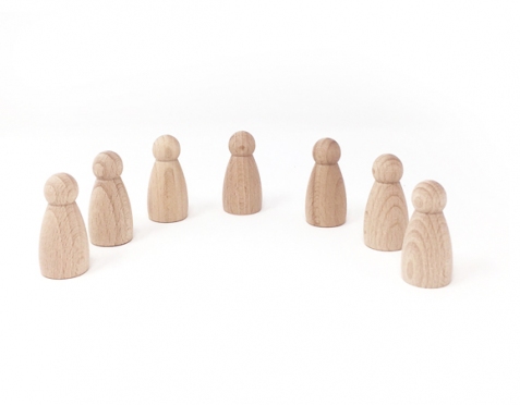 Personaggi in legno per costellazioni individuali – 7 pezzi