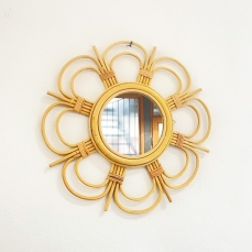 Specchio decorativo in rattan - Flor