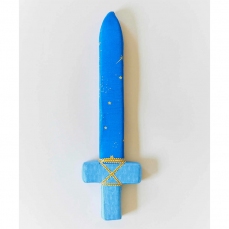 Spada morbida per bambini - con velo in seta blu