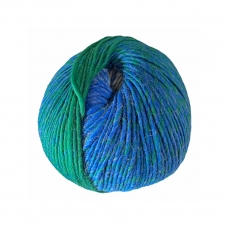 Gomitolone sfumato 100% lana - verde e blu