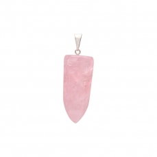 Ciondolo di quarzo rosa a punta