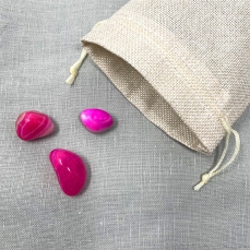 Sacchetto di minerali 3 pezzi - Agata rosa