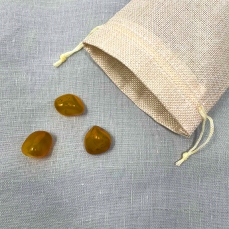 Sacchetto di minerali 3 pezzi - Agata gialla
