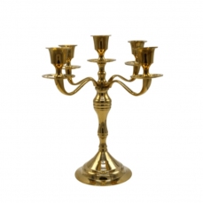 Candelabro da tavola in ottone - 5 fiamme