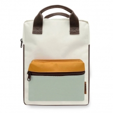 Zainetto ecologico e robusto - bianco e giallo