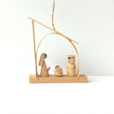 Piccolo presepe in legno - da appendere