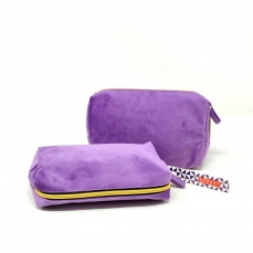 Pochette in velluto Viola