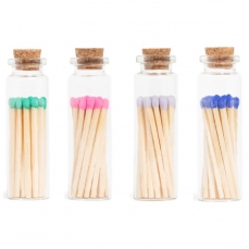 Fiammiferi boccetta vetro (capocchia colorata) - scegli il tuo colore