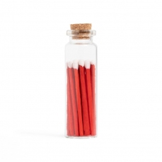 Fiammiferi boccetta vetro - bastoncino - rosso