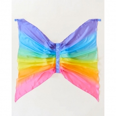 Ali da farfalla in seta - arcobaleno