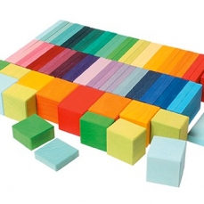 Costruzioni arcobaleno anche per domino Rally in legno - 74 pezzi