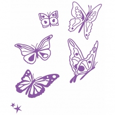 Farfalle viola - adesivo da parete
