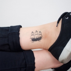 Ship - Tatuaggio temporaneo Veliero Tattly