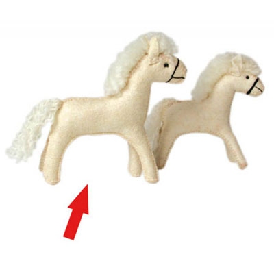 Cavallo in stoffa - bianco