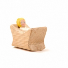 Famiglia in legno - Bebè con culla