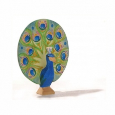 Pavone con la ruota -  in legno