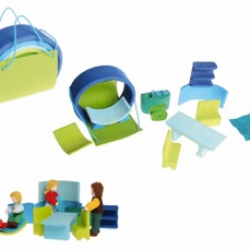 Casetta per bambole - Borsetta blu