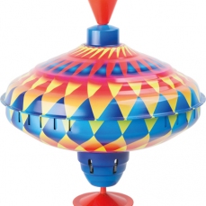 Trottola in metallo colorata per bambini piccoli - blu
